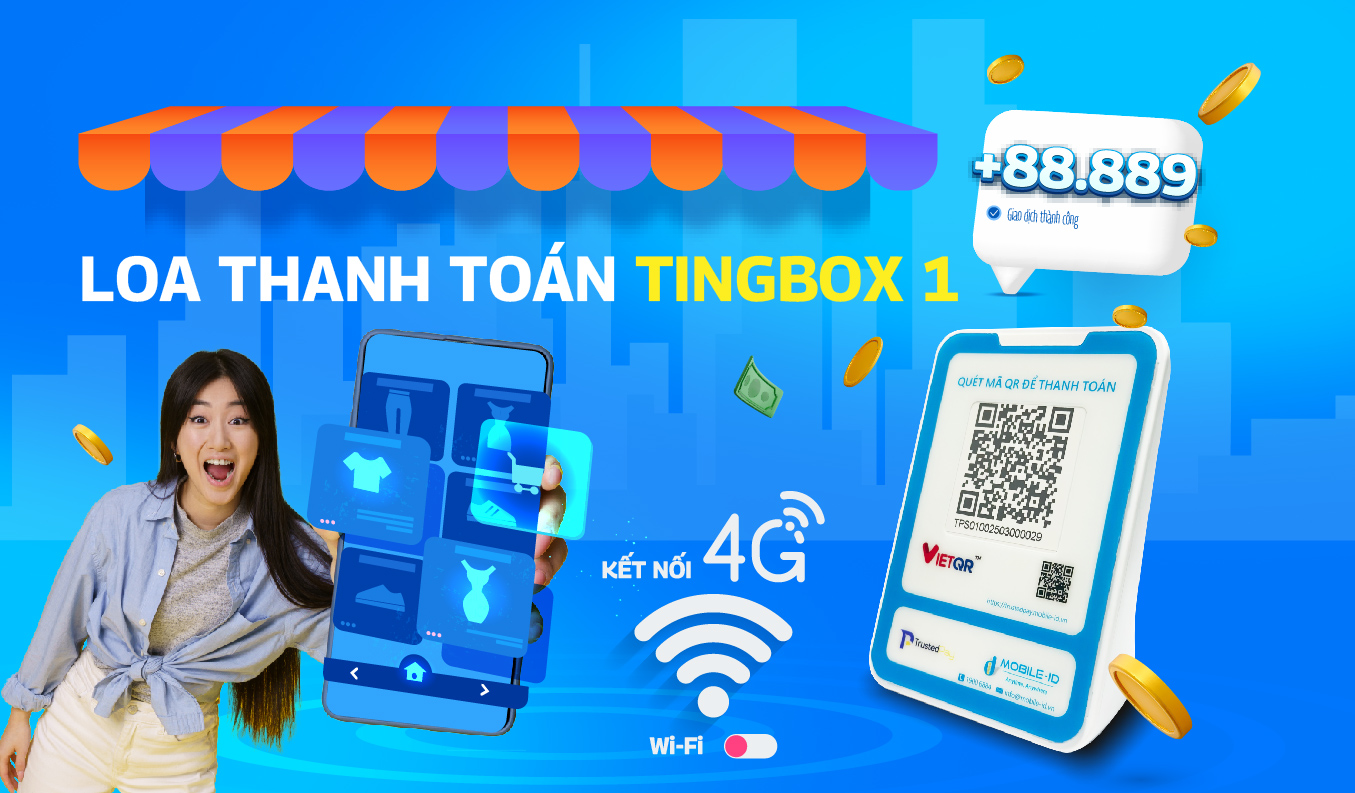 Giải pháp Loa thông báo thanh toán - Gói Tingbox 1